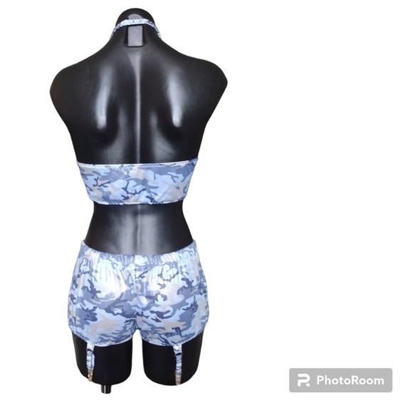 Bobbie Blue 2pc Halter Camo Size Small - Picture 3 of 5